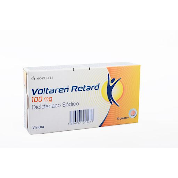 Voltaren Retard Diclofenaco Sódico 100 mg Novartis Caja x 10 Grageas  