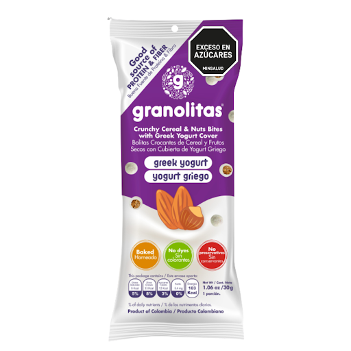 Cereal Granolitas Yogurt   Griego Paquete X 30 Gr