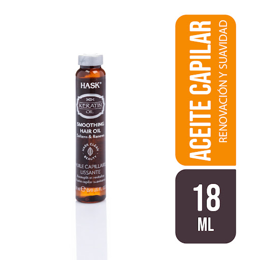 Aceite Capilar Hask Suavizante De Proteina De Queratina x 18 ml