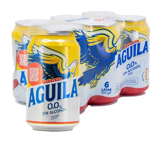 Cerveza Aguila Cero Lata 330 ml x 6 und