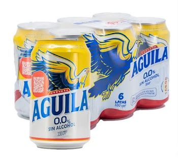 Cerveza Aguila Cero Lata 330 ml x 6 und  