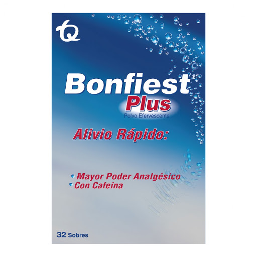 Bonfiest Plus Ácido Acetilsalicilico + Bicarbonato de Sodio Tecnoquímicas Caja x 32 Sobres