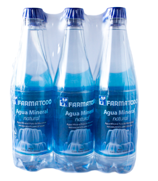 Agua Farmatodo 100%   Mineral Natural X600Ml six pack 