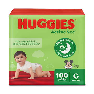 Pañales Huggies Active Sec Etapa 3/G x 100 und  