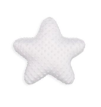 Cojín Decorativo En   Forma De Estrella Color Gris En Poliéster Y Relleno Algodón Hipoalargénico X1und 