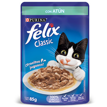 Alimento Para Gatos   Felix Classic Con Atun En Salsa X 85gr 