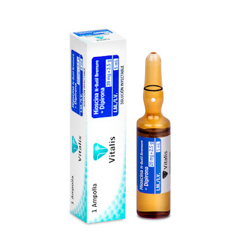 Hioscina + Dipirona 20mg+2.5g/5ml VItalis Caja x 1 Ampolla  