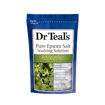 Sal de Baño Epsom Dr Teal's con Aceite Esencial de Eucalipto y Menta   