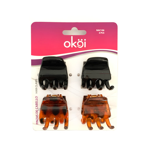 Pinzas Medianas Para El Cabello Okoi x 4 und