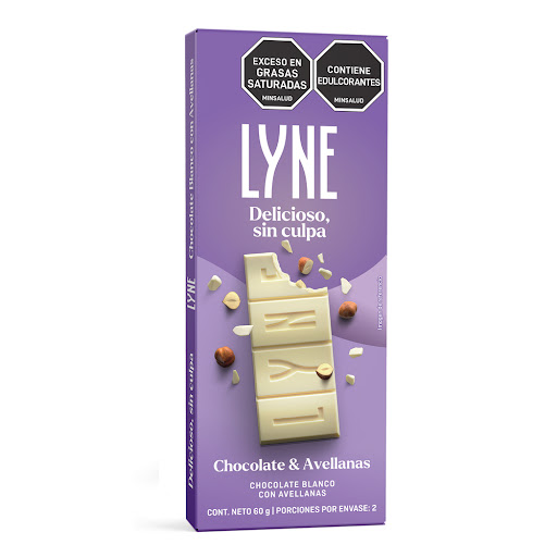 Chocolatina Lyne Blanca   con Avellana x 60 gr