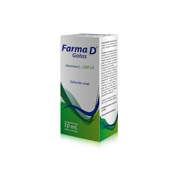 Farma D Gotas Vitamina D3 200UI Sabor a Mango x 10Ml  