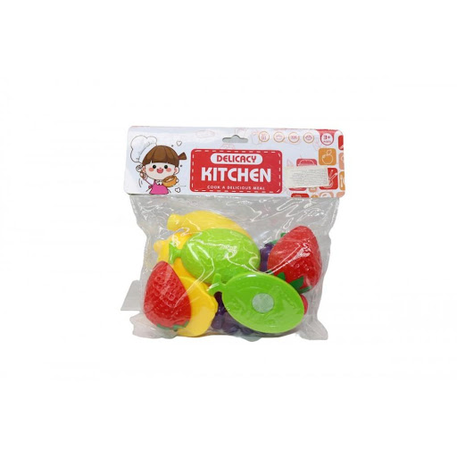 Set Cocina Frutas Cortables Bolsa Plasticos Asociados  x 1 Este set de cocina es ideal para que los niños exploren el mundo culinario de manera imaginativa, recreando recetas y preparando deliciosos platillos de juego. Con su imitación de comida, podrán corta