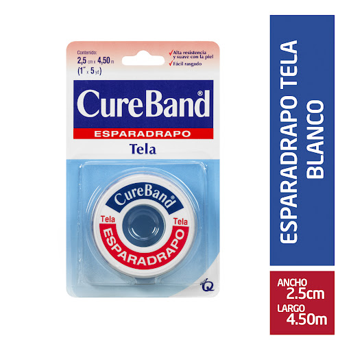 Esparadrapo Cure Band Tela de 2.5cm x 4.50m x 1 und