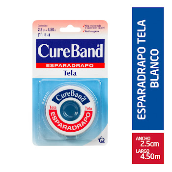 Esparadrapo Cure Band Tela de 2.5cm x 4.50m x 1 und  