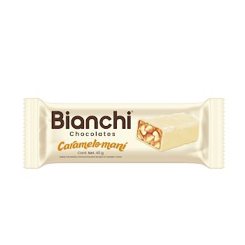 Chocolate Blanco Bianchi   Caramelo Maní x 40 gr  