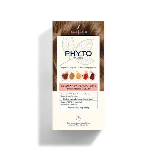 Phyto 7 Rubio  Phyto 50ml x 1 "La 1era* coloración permanente con pigmentos vegetales** sin amoníaco que combina 3 acciones :
- RESULTADO de color
- RESPETO del cuero cabelludo
- TRATAMIENTO del cabello

*De los Laboratorios PHYTO
