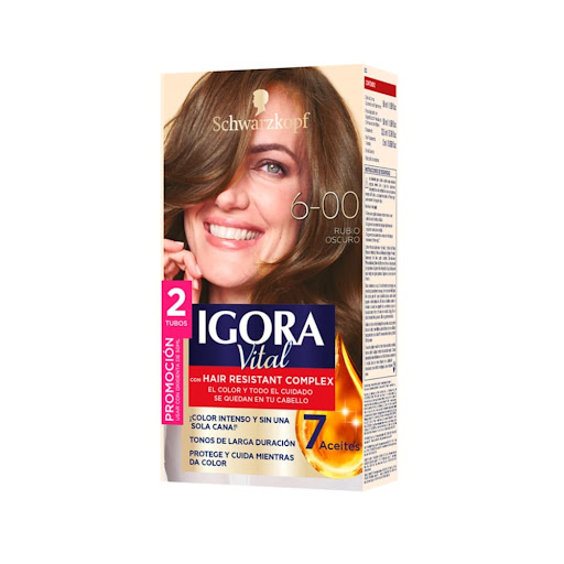 Tinte Igora Vital 6-00 Rubio Oscuro Caja x 1 und