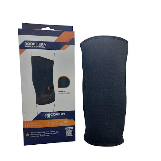 Rodillera Rótula Cerrada Recovery Life Talla XL Recovery Individual x 1 Órtesis de rodilla para prevenir y tratar esguinces leves de rodilla y traumas de tejido blando