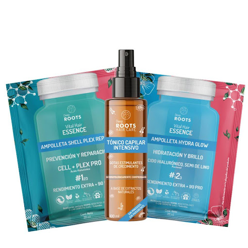 Kit Fortalecedor DEEP ROOTS LIQUIDO x 1 Fortalece el cabello desde la raíz y ayuda a combatir la caída y el quiebre. Ideal para cabellos débiles, frágiles y con pérdida capilar, aportando mayor resistencia, fuerza y vitalidad.