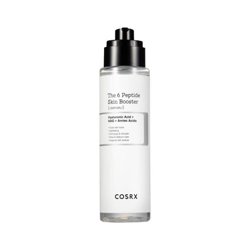 Sérum Potenciador con 6 Péptidos Multifunción COSRX 150ml COSRX Serum x 150 ml Suero ligero con 6 péptidos multifunción que mejoran visiblemente el estado general de la piel: control de poros y sebo, firmeza, líneas finas, textura, tono y calma.
Ideal como primer paso en la ruti