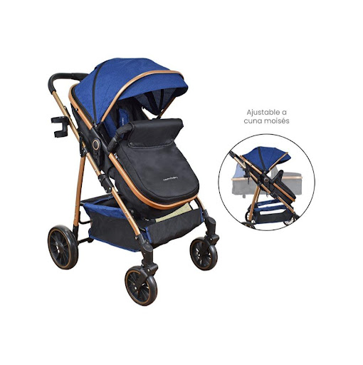 Coche Bebe Moises Welly Happy Baby Azul Happy Baby Caja x 1 
