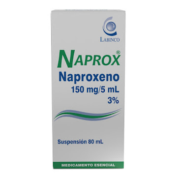 Naprox Naproxeno   150mg/5ml Labinco Suspensión x 80 ml  