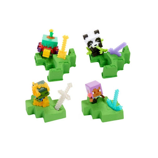 Figura De Acción Minecraft Vanilla Mini Mining Minecraft  x 1 Incluye un pequeño personaje equipado con herramientas para simular actividades de minería. Los accesorios están diseñados con los estilos pixelados característicos de Minecraft.