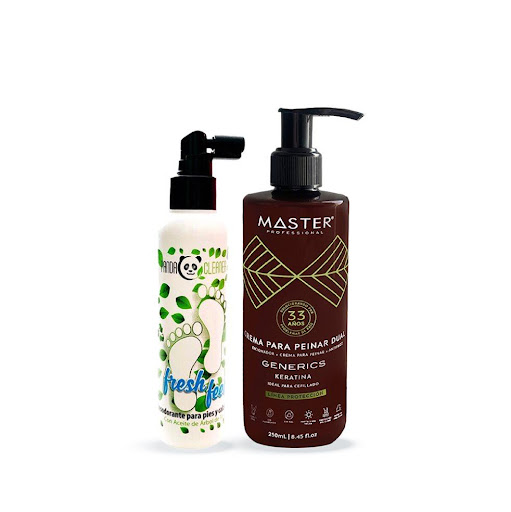 Kit Deporte + Crema Para Peinar Dual  Keratina Generics + Desodorante Para Los Pies MASTER PROFESSIONAL Frasco x 2 Uds undefined