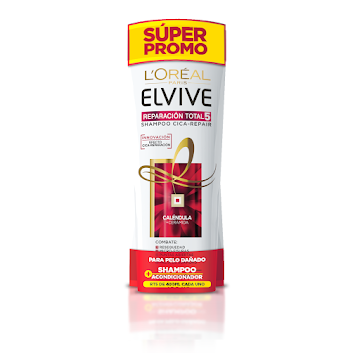 Shampoo L´Oreal Elvive + Acondicionador Reparación Total x 400 ml  