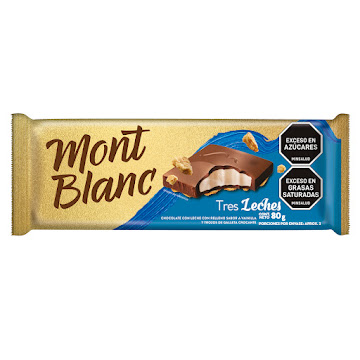 Chocolate Montblanc   Sabor Vainilla y Trozos De Galleta x 80 gr 