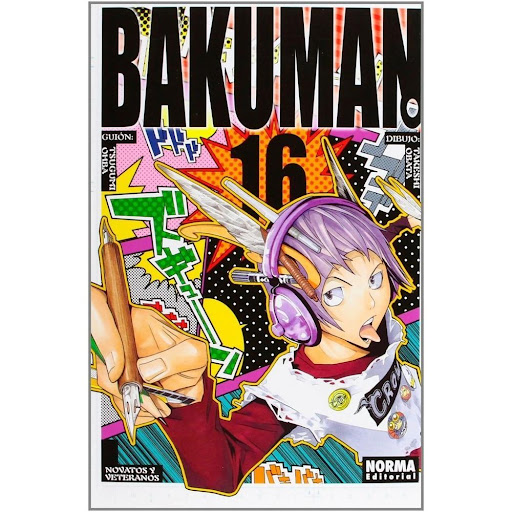 Bakuman No. 16 Editorial Norma Libro x 1.0 BAKUMAN. 16   Autores:Takeshi Obata, Tsugumi Ohba  Colecciones:CÓMIC MANGA  Editoriales:NORMA Editorial  Series:BAKUMAN   EIJI NIIZUMA CONTRA LA REDACCIÓN DE LA JUMP: ¡DUELO DE TITANES!  Eiji siempre 