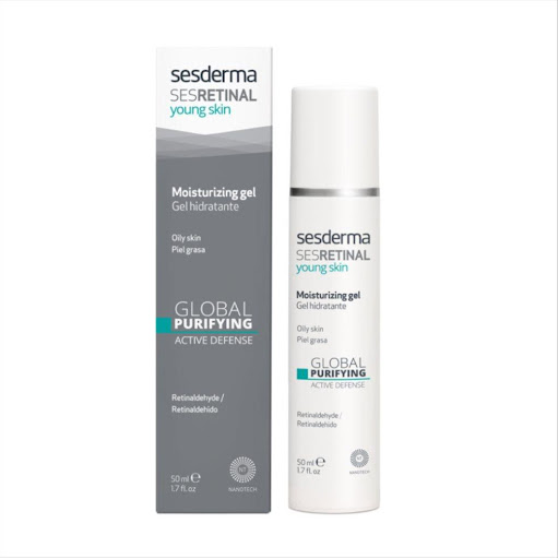 Gel Sesderma Sesretinal Young Skin Hidratante 50Ml Sesderma Envase plástico con valvula x 1 Cuidado diario y defensa activa frente la piel con tendencia acneica.

Con activos antibacterianos, clarificantes, regenerantes y antioxidantes.

Ayuda a equilibrar la producción de grasa dejando la p
