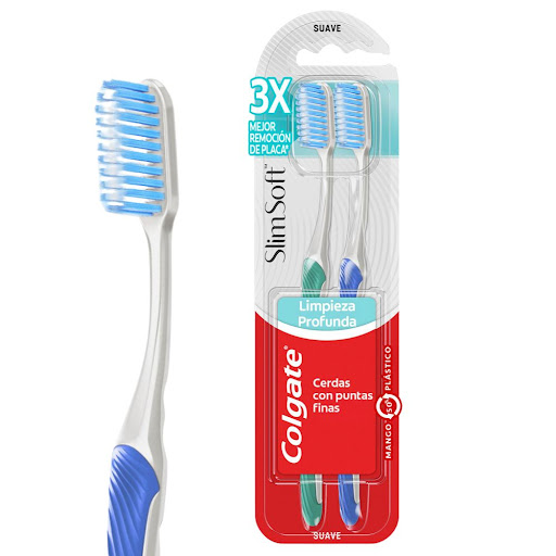 Cepillo de Dientes Colgate Slim Soft Suave Blister x 2 und