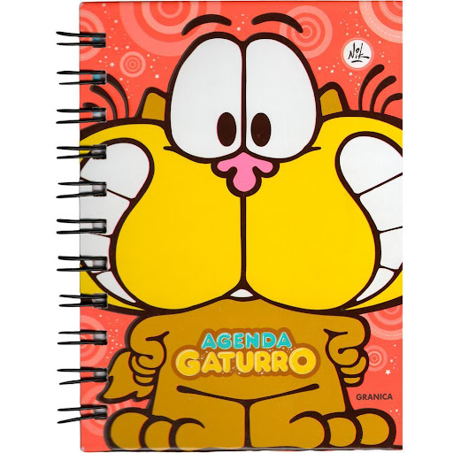 Agenda Gaturro Perpetua. Anillada Granica Libro x 1.0 GATURRO AGENDA PERPETUA ANILLADA   Gaturro vaga por los techos y va a la escuela; pero esta vez prefiere acompañarte en una agenda para estar todo el tiempo con vos. Con una planilla de horarios por s