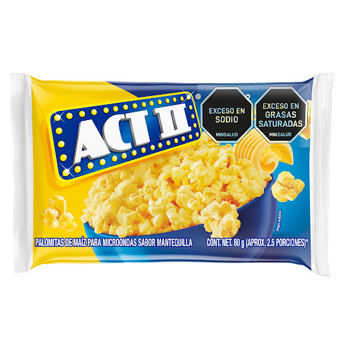 Palomitas de Maíz Act II   Mantequilla x 80 gr
