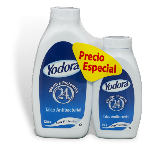 Talco Pies Yodora x 120 gr + Talco Pies Yodora x 60 gr
