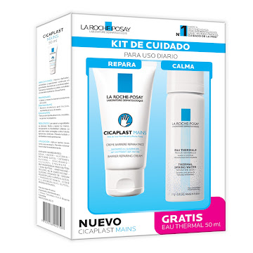 Oferta Crema Reparadora   de Manos La Roche Posay Cicaplast x 50Ml Gratis Agua Termal x 50Ml 