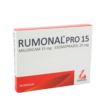 Rumonal Pro Meloxicam + Esomeprazol 15mg/20mg Legrand Caja x 10 Cápsulas  