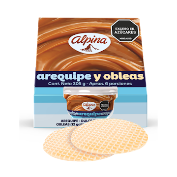 Arequipe Alpina x 220 gr + Obleas x 12 und  