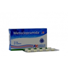 Metoclopramida AG 10mg Caja x 30 Tabletas  
