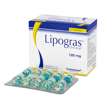 Lipogras Orlistat 120 mg Novamed Caja x 30 Cápsulas  
